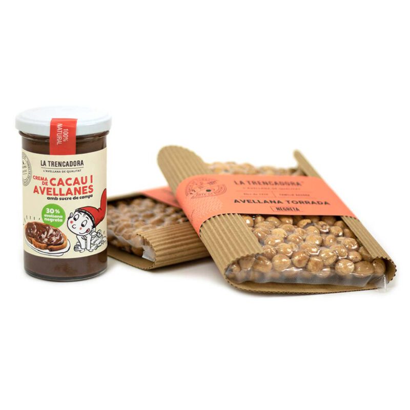 Pack 2x250g Avellana Tostada y 1 Bote Avellana y chocolate