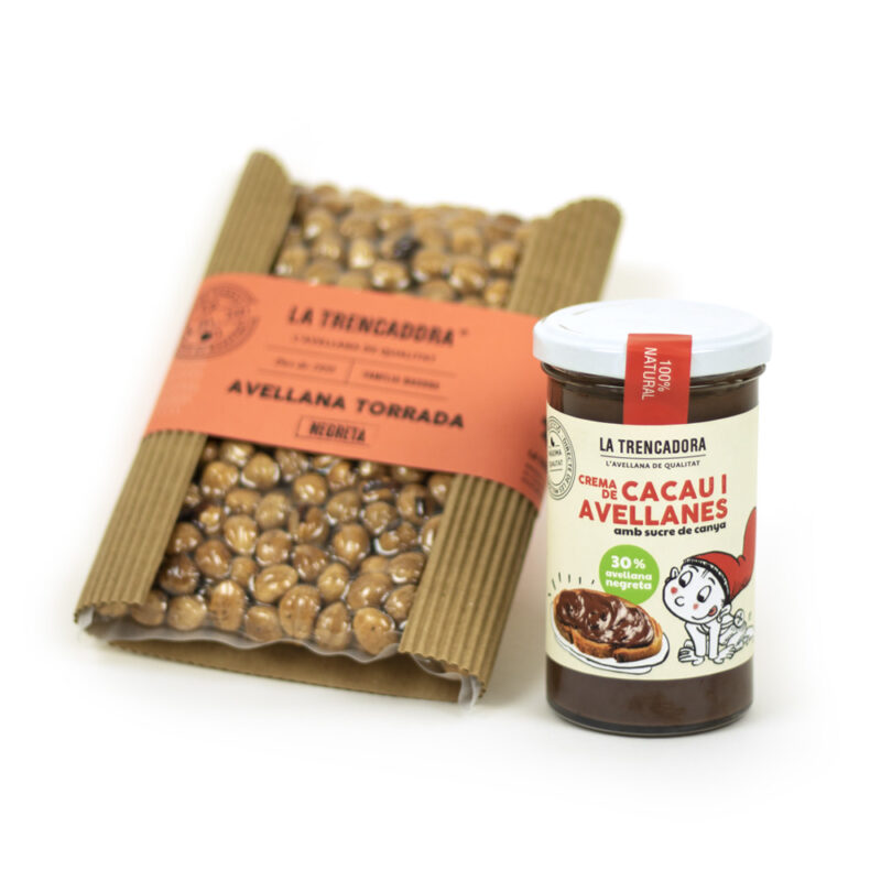 Pack 1x250g Avellana Torrada i 1 Pot Avellana i xocolata.